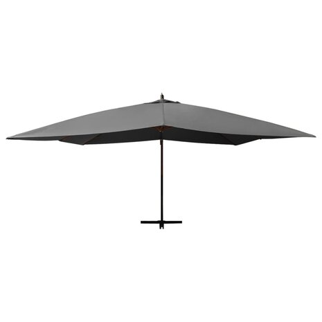 Zweefparasol met houten paal 400x300 cm antracietkleurig 3