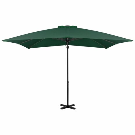 Zweefparasol met aluminium paal 250x250 cm groen 2