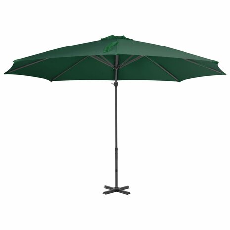 Zweefparasol met aluminium paal 300 cm groen 2