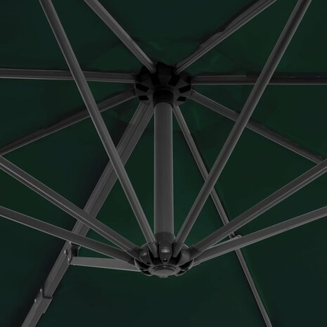 Zweefparasol met aluminium paal 300 cm groen 5