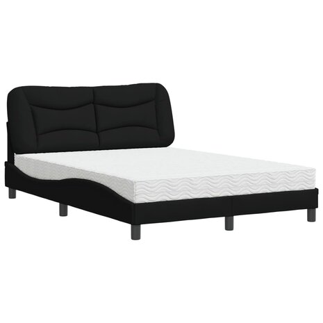 Bed met matras stof zwart 120x200 cm 2