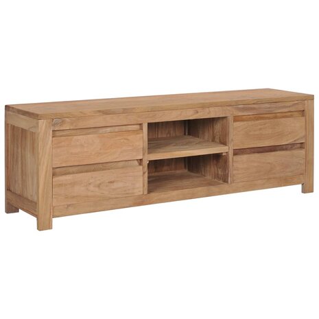 Tv-meubel 115x30x40 cm massief teakhout 1