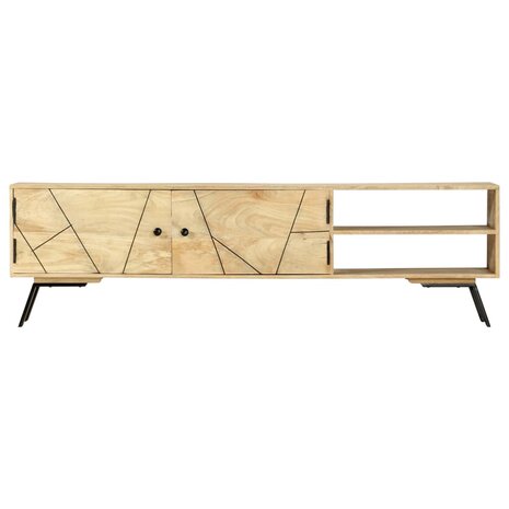 Tv-meubel 140x30x40 cm massief mangohout 3