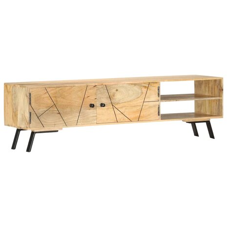 Tv-meubel 140x30x40 cm massief mangohout 8