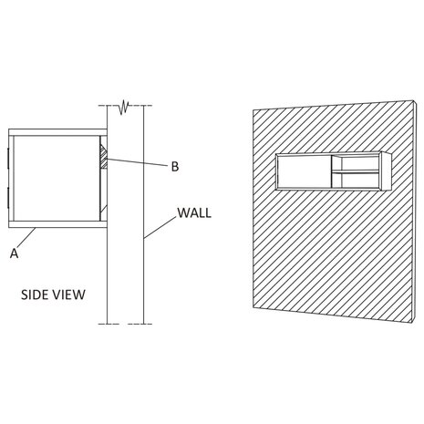 Tv-meubel wandmontage 90x30x30 cm massief teakhout 9