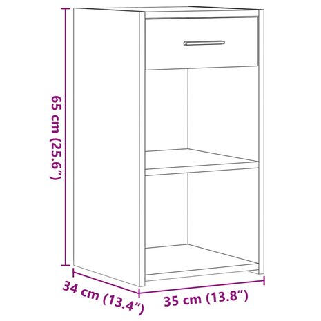 Nachtkastjes 2 st 35x34x65 cm bewerkt hout wit 11