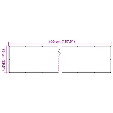 Tuinscherm 400x75 cm PVC wit 6