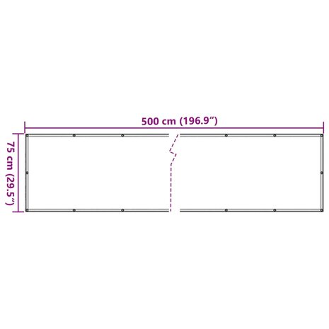 Tuinscherm 500x75 cm PVC wit 6