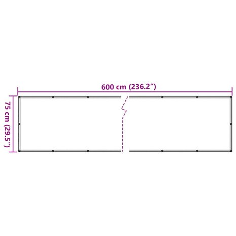 Tuinscherm 600x75 cm PVC wit 6