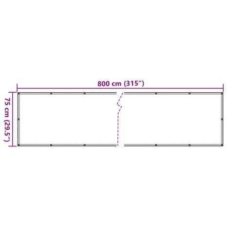 Tuinscherm 800x75 cm PVC wit 6