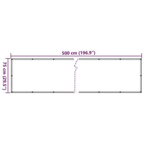 Tuinscherm steenpatroon 500x75 cm PVC grijs 6