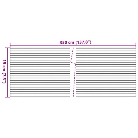 Tuinscherm steenpatroon 35x0,19 m PVC grijs 7