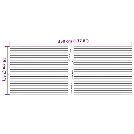 Tuinscherm marmergrindpatroon 35x0,19 m PVC grijs 7