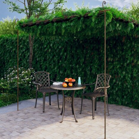 Tuinpergola 4x3x2,5 m ijzer antiekbruin 1