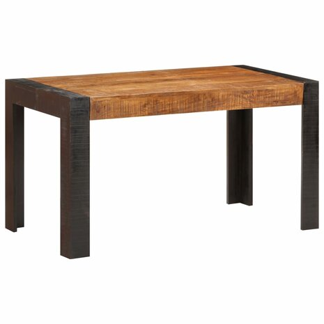 Eettafel 140x70x76 cm massief ruw mangohout 9