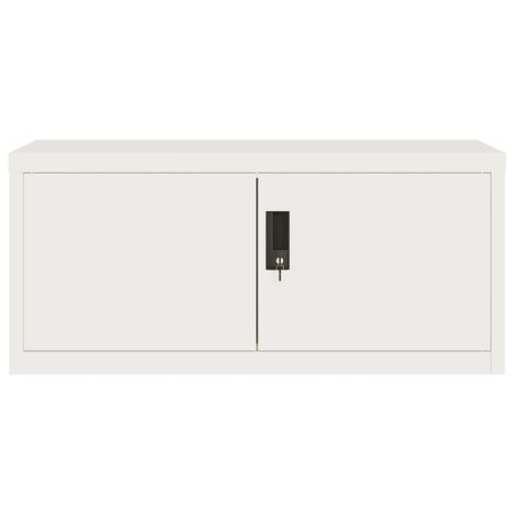 Archiefkast 90x40x40 cm staal wit 3