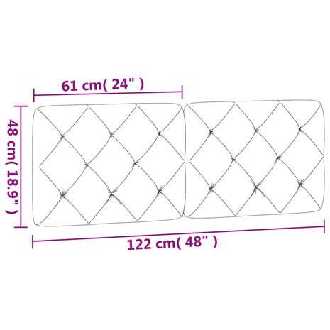 Hoofdbordkussen 120 cm fluweel lichtgrijs 10