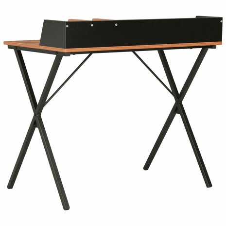 Bureau 80x50x84 cm zwart en bruin 4