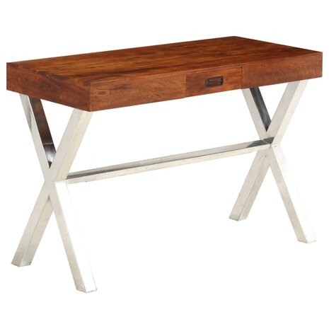 Bureau 110x50x76 cm massief acaciahout en honingafwerking 1