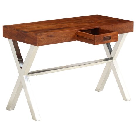 Bureau 110x50x76 cm massief acaciahout en honingafwerking 4