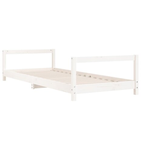 Kinderbedframe 80x200 cm massief grenenhout wit 3