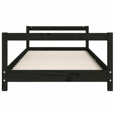 Kinderbedframe 80x200 cm massief grenenhout zwart 4