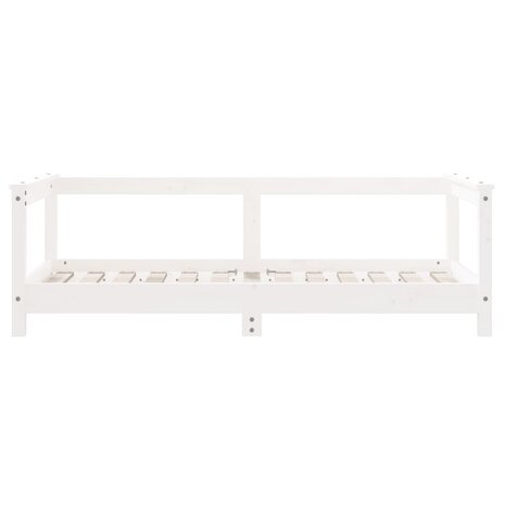 Kinderbedframe 70x140 cm massief grenenhout wit 5