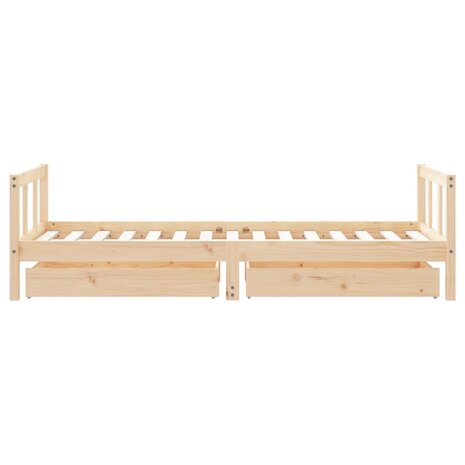 Kinderbedframe met lades 90x190 cm massief grenenhout 6