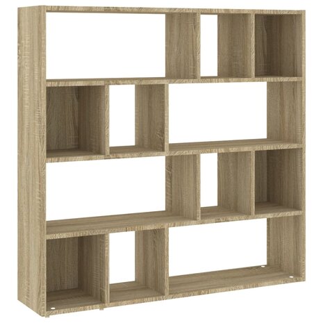 Boekenkast / kamerscherm 105x24x102 cm sonoma eikenkleurig 2