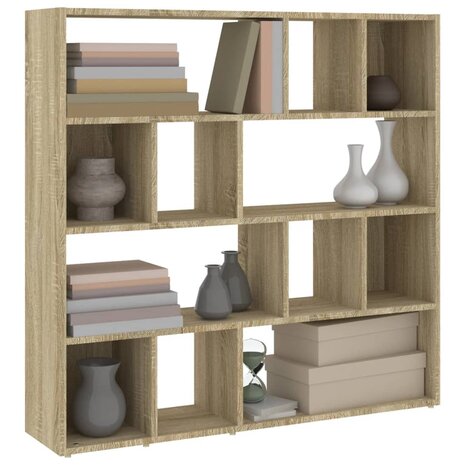 Boekenkast / kamerscherm 105x24x102 cm sonoma eikenkleurig 4