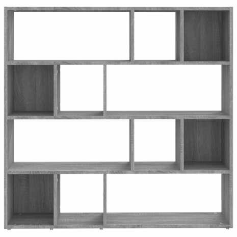 Boekenkast/kamerscherm 105x24x102 cm grijs sonoma eikenkleurig 5