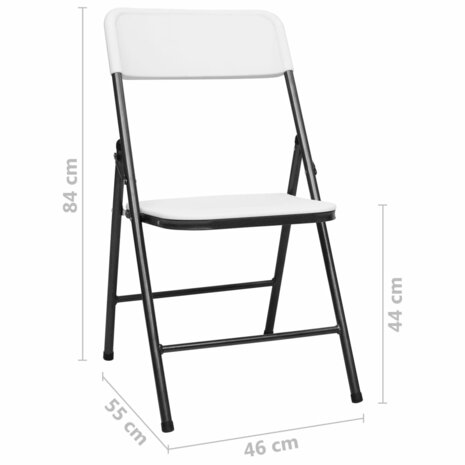 Tuinstoelen 4 st inklapbaar HDPE wit 9