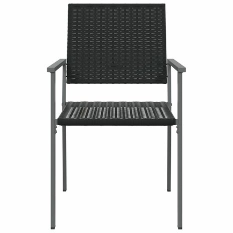 Tuinstoelen 4 st 54x62,5x89 cm poly rattan zwart 4