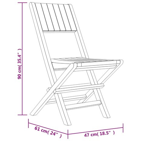 Tuinstoelen inklapbaar 2 st 47x61x90 cm massief teakhout 8