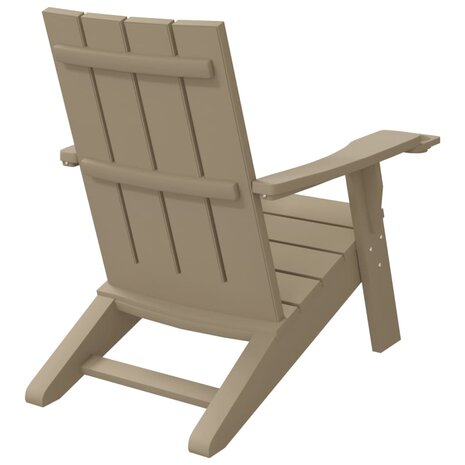 Tuinstoel Adirondack 75x88,5x89,5 cm polypropeen lichtbruin 5