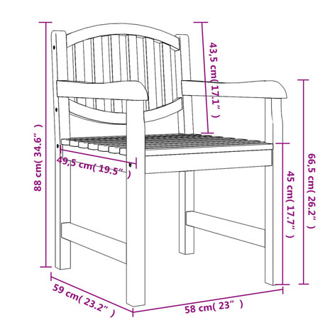 Tuinstoelen 2 st 58x59x88 cm massief teakhout 7