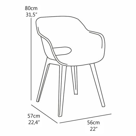 Keter Tuinstoelen Akola 2 st vintage-groen 2