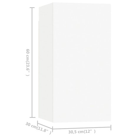 Tv-meubelen 7 st 30,5x30x60 cm bewerkt hout wit 7