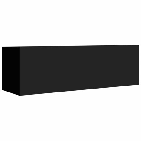 Tv-meubelen 4 st 100x30x30 cm bewerkt hout zwart 5