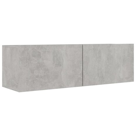 Tv-meubelen 4 st 100x30x30 cm bewerkt hout betongrijs 5