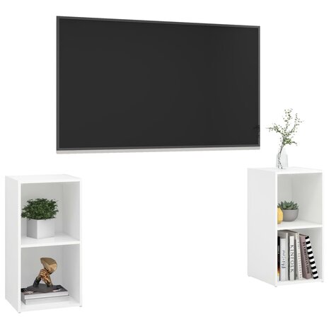 Tv-meubelen 2 st 72x35x36,5 cm bewerkt hout wit 3