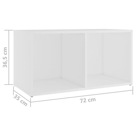 Tv-meubelen 2 st 72x35x36,5 cm bewerkt hout wit 9