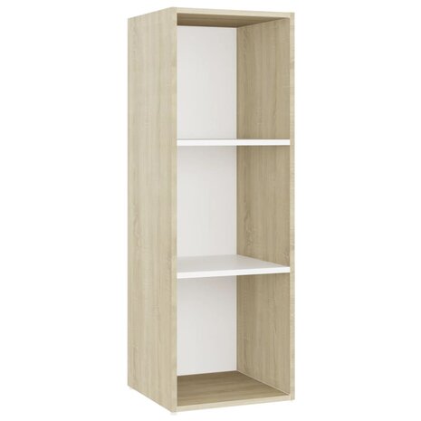 Tv-meubelen 2 st 107x35x37 cm bewerkt houtwit sonoma eikenkleur 6