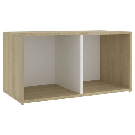 Tv-meubelen 2 st 72x35x36,5 cm bewerkt hout wit sonoma eiken 4