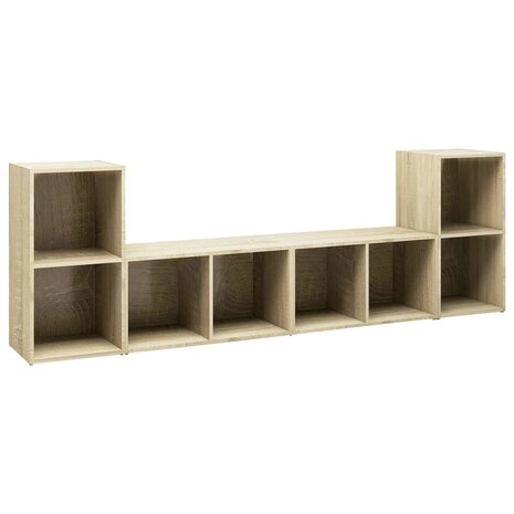 Tv-meubelen 4 st 72x35x36,5 cm bewerkt hout sonoma eikenkleurig 2