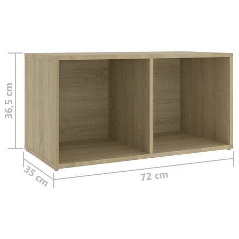 Tv-meubelen 4 st 72x35x36,5 cm bewerkt hout sonoma eikenkleurig 8