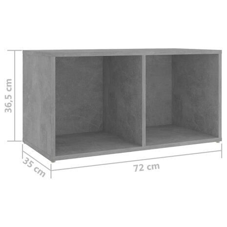 Tv-meubelen 4 st 72x35x36,5 cm bewerkt hout betongrijs 8