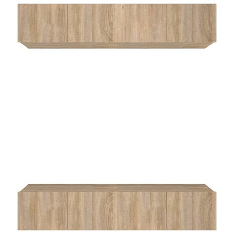 Tv-meubelen 4 st 80x30x30 cm bewerkt hout sonoma eikenkleurig 2