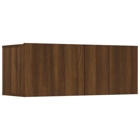 Tv-meubelen 4 st 80x30x30 cm bewerkt hout bruin eikenkleur 7