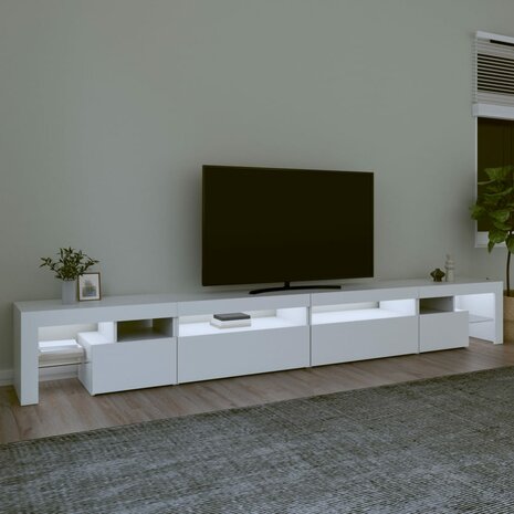 Tv-meubel met LED-verlichting 290x36,5x40 cm wit 3